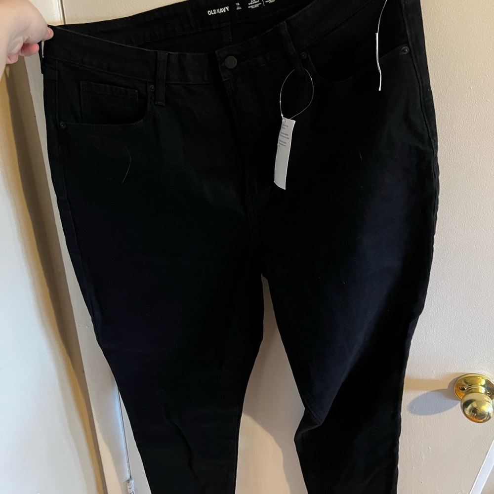 Old Navy Black Straight Leg Jeans 18 Tall